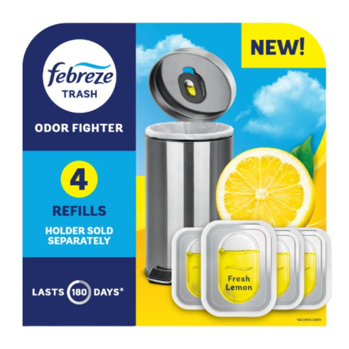 Febreze Trash Odor Fighter Refill Lemon (4 x 4.88ml)