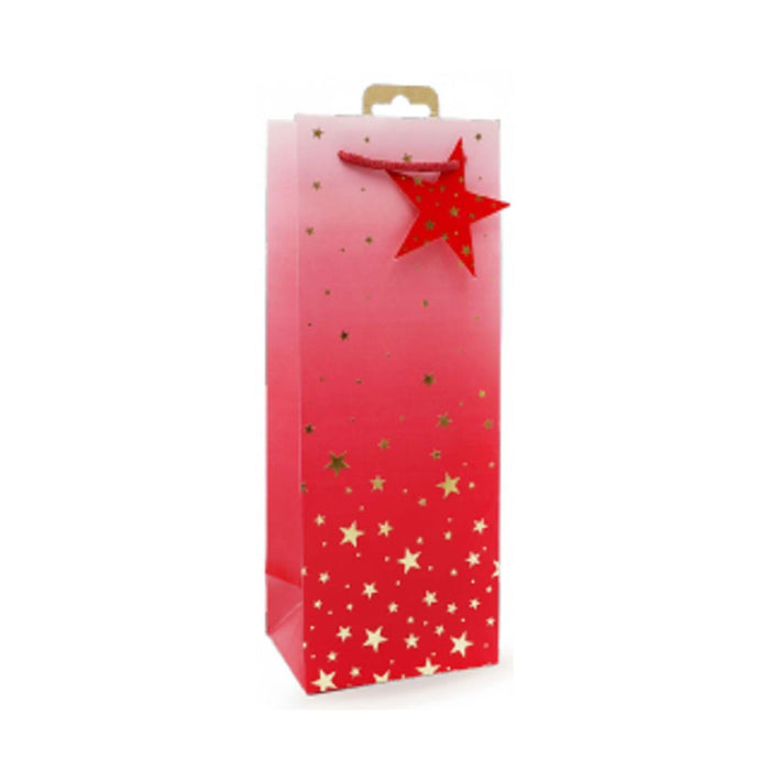 Tesco Gift Bag Bottle Red Star (Box of 12)