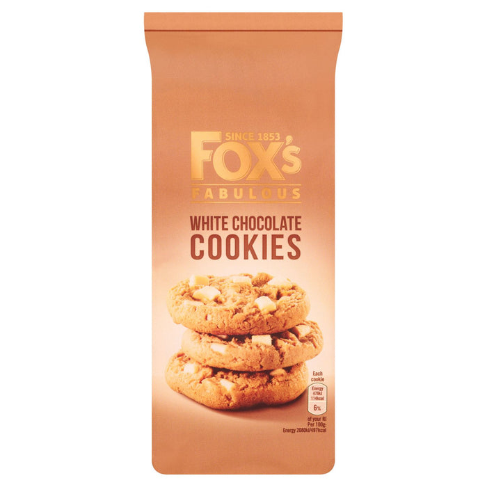 Fox's Fabulous White Chocolate Cookies 180g (Box of 8)