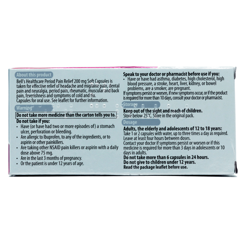 Bell's Period Pain Relief Soft Capsules 16s ( 200mg) - image 2
