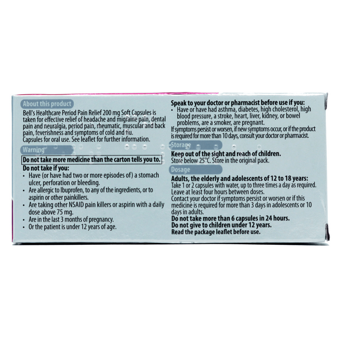 Bell's Period Pain Relief Soft Capsules 16s ( 200mg)
