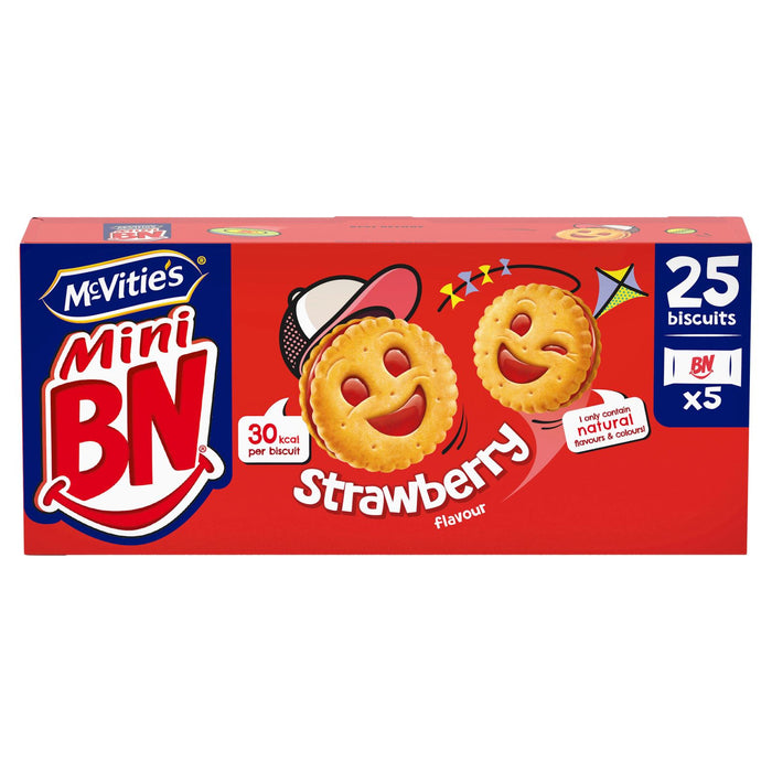 McVitie's Mini BN Strawberry Mini Snacks 5 Pack 175g (Box of 12)