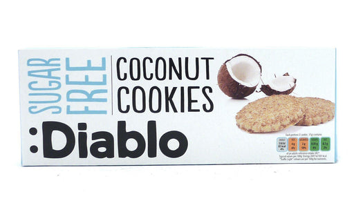 Diablo Sugar Free Coconut Cookies 150g (Box of 12) - myShop.co.uk