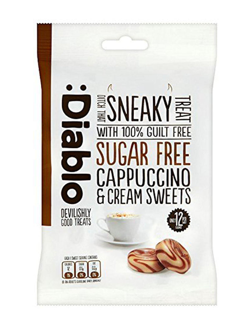 Diablo Sugar Free Cappuccino & Cream Sweets 75g (Box of 16) - myShop.co.uk