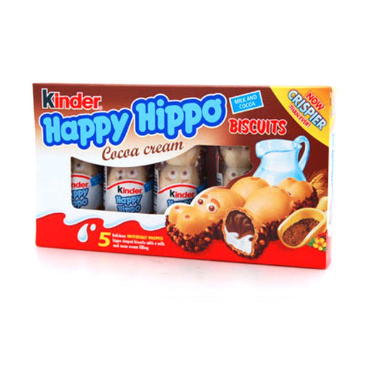 Kinder Happy Hippos Milk & Cocoa Biscuit 7g (10 Packs of 5, Total 50) - myShop.co.uk