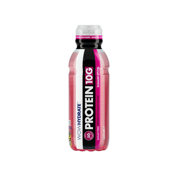 WOW HYDRATE Protein Water Sugar Free Summer Fruits Flavour 500ml (Box of 12)