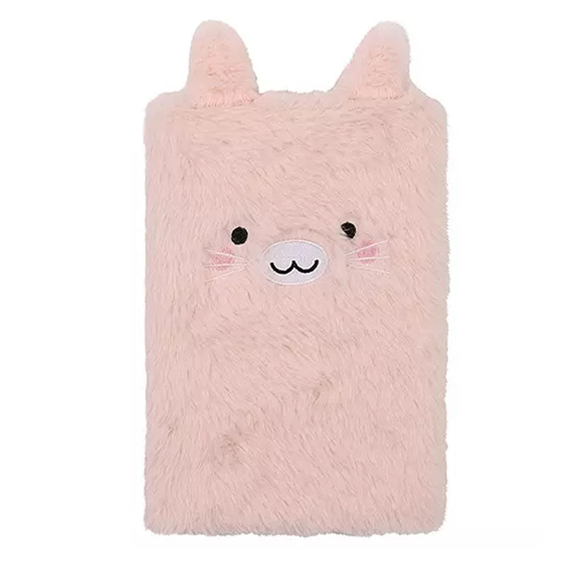 Paperchase Fluffy Bunny A5 Ruled Notebook with Rainbow Pages