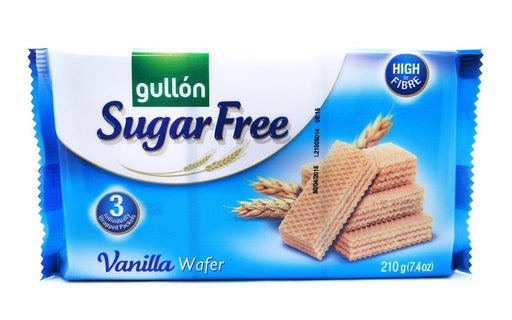Gullon Sugar Free Vanilla Flavour Wafer Biscuits 210g (Box of 12) - myShop.co.uk