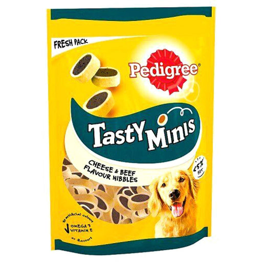Pedigree Tasty Minis Dog Treats Cheese & Beef Nibbles 140g (8 Packs) - myShop.co.uk