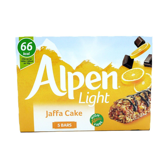 Alpen Light Jaffa Cake Cereal Bar 95g (10 Packs of 5, Total 50)