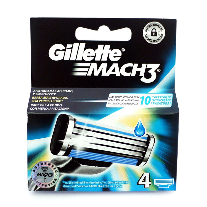Gillette Mach 3 Razor Blades - Pack of 4