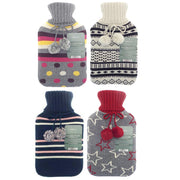 Country Club Hot Water Bottle with Knitted Cover - myShop.co.uk