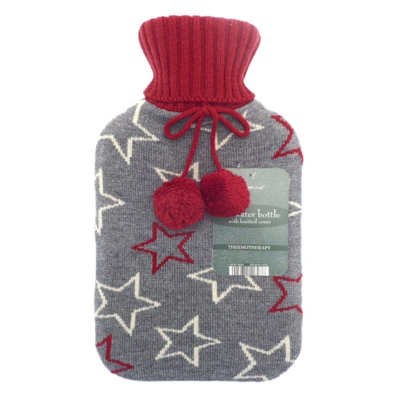 Country Club Hot Water Bottle with Knitted Cover - myShop.co.uk