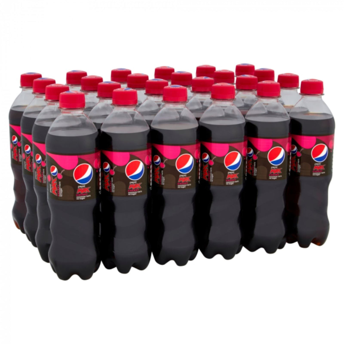 Pepsi Max Cherry Soft Drink Bottle 500ml (Box of 24) —