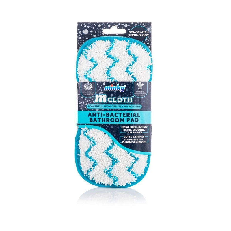 Minky Antibacterial Cleaning Pad - Blue Zigzag