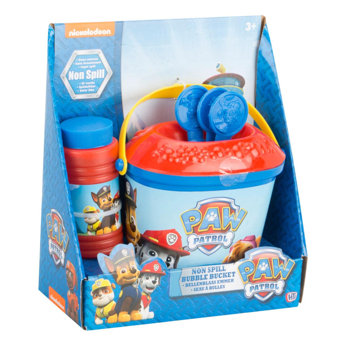 HTI Nickelodeon Paw Patrol Bubble Bucket 3 Bubble Wands Dip & Wave