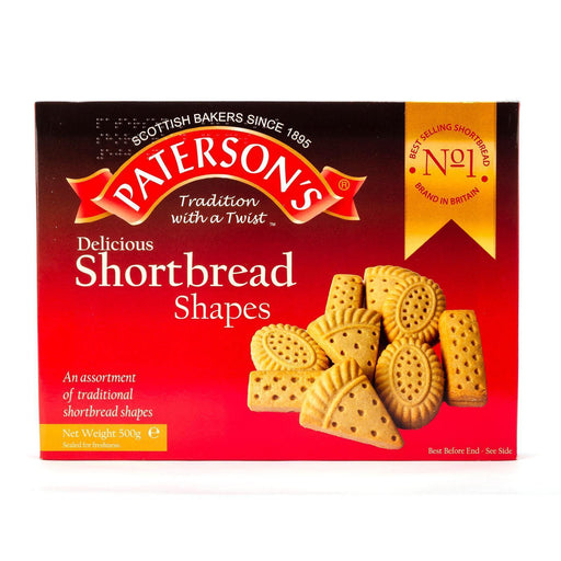 Paterson Shortbread Shapes Selection 500g (Box of 12) - myShop.co.uk