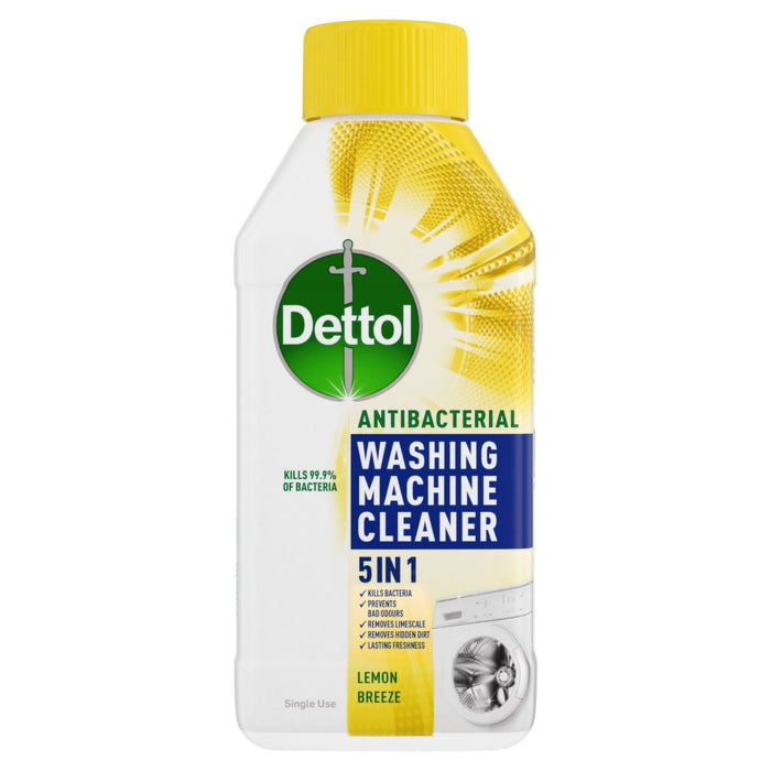 Dettol 5-in-1 Antibacterial Washing Machine Cleaner Lemon Breeze 250ml