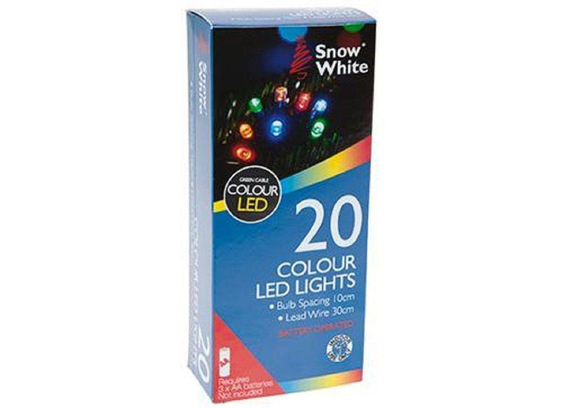 Christmas Multi-coloured 20 LED String Lights - myShop.co.uk