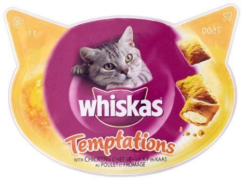 Whiskas Temptations 60g Chicken and Cheese (Box of 8)