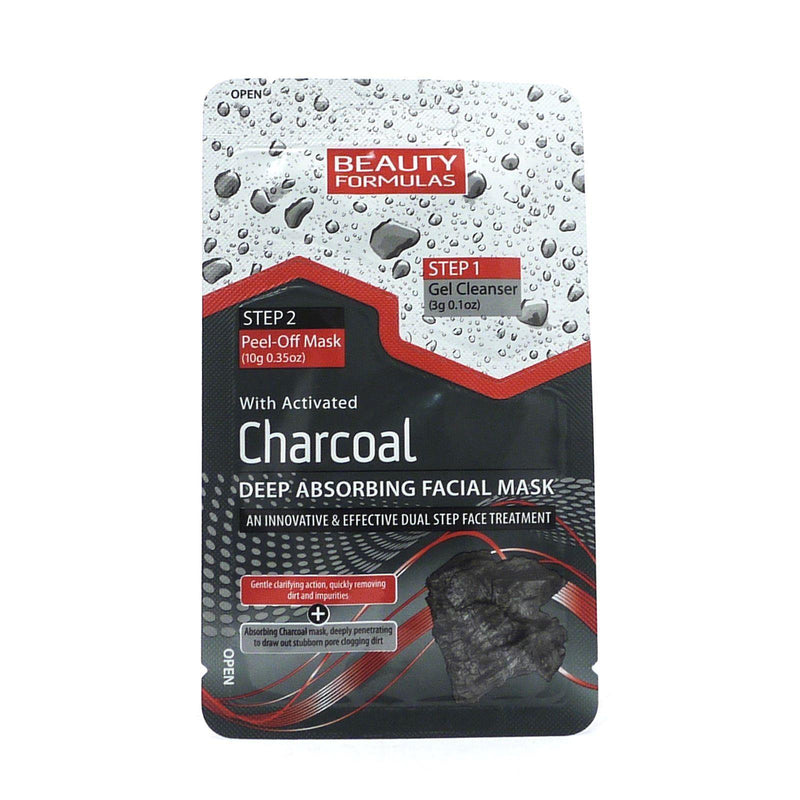 Beauty Formulas Charcoal Deep Absorbing 2-Step Face Mask - myShop.co.uk