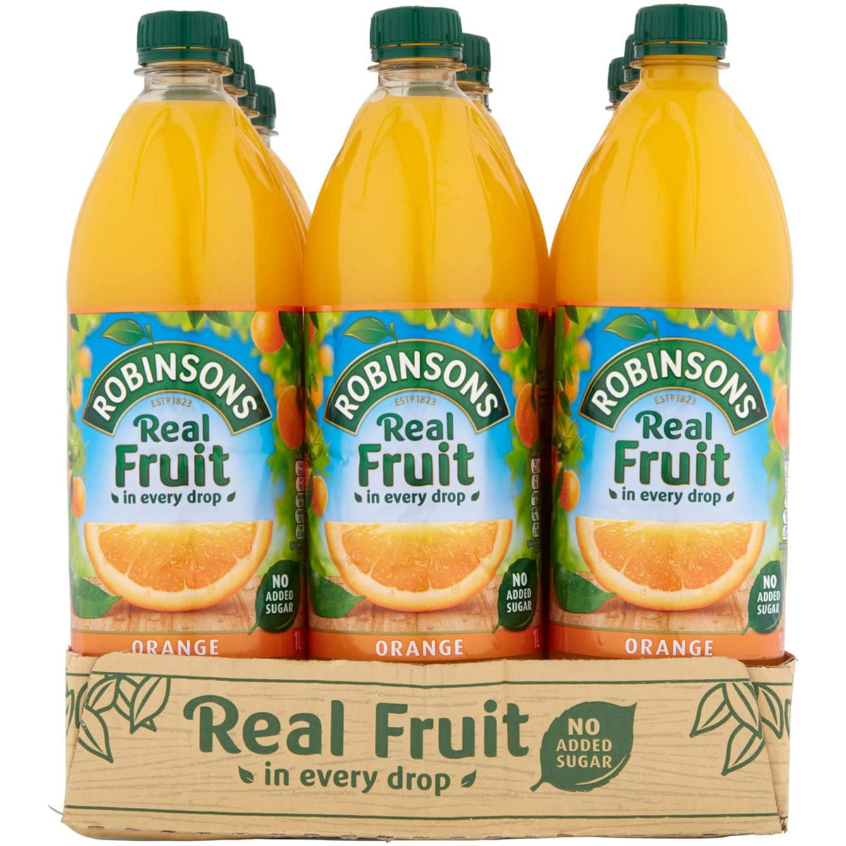 Robinsons Orange Fruit Squash Drink Real Fruit 1L (Box of 12) —