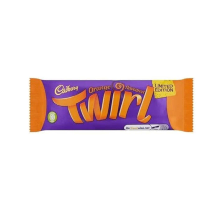 Cadbury Twirl Orange Limited Edition Milk Chocolate Bar 43g BB 08/07/23