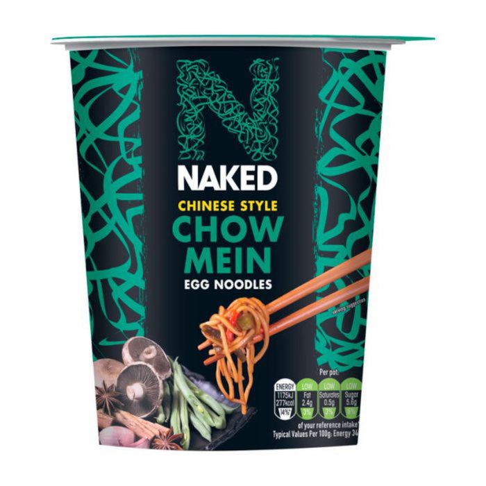 Naked Noodle Chinese Chow Mein Fine Eggs Noodles 78g (Box of 6)