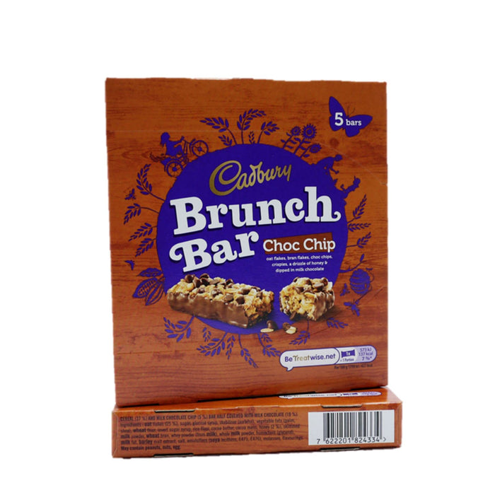 Cadbury Brunch Bar Milk Chocolate Chip 5 Pack 160g (Box of 8)
