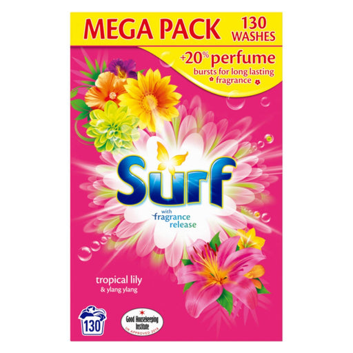 Surf Mega Pack Tropical Lily & Ylang Ylang Detergent Washing Powder 130 Wash - myShop.co.uk