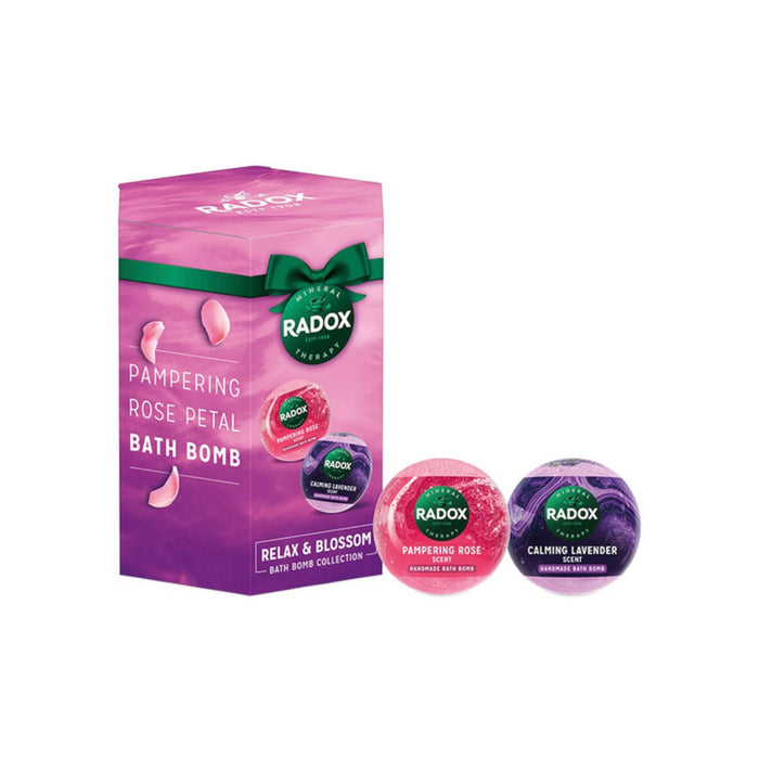 Radox Bath Bomb Calming Lavender & Pampering Roses 100g (Box of 12)