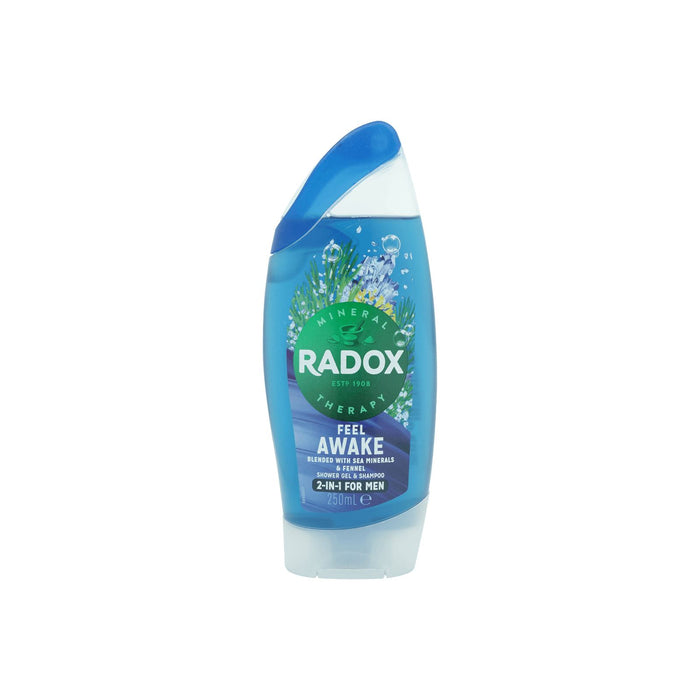 Radox 2in Shower Gel & Shampoo Feel Awake Sea Minerals & Fennel 250ml