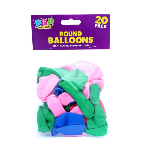 Round 18 cm Balloons Round 20 Pack - myShop.co.uk