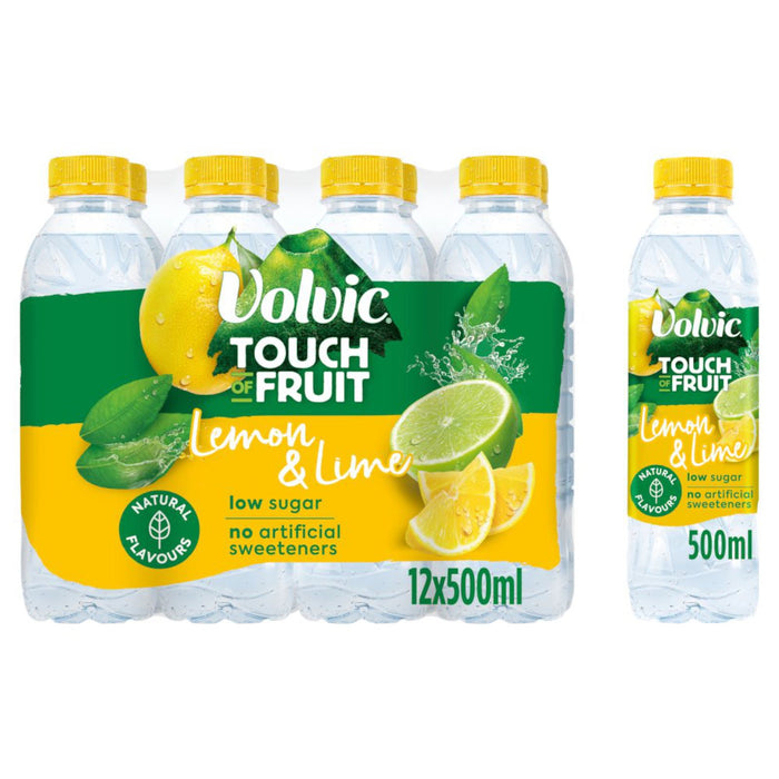 Volvic Touch Of Fruit Lemon & Lime Natural Flavour Water 500ml (Box of 12)
