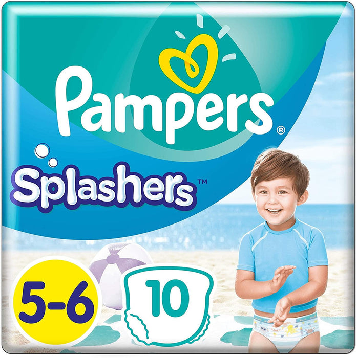 Pampers Splashers Disposable Swimming Nappies Size 5-6, 10 Pants