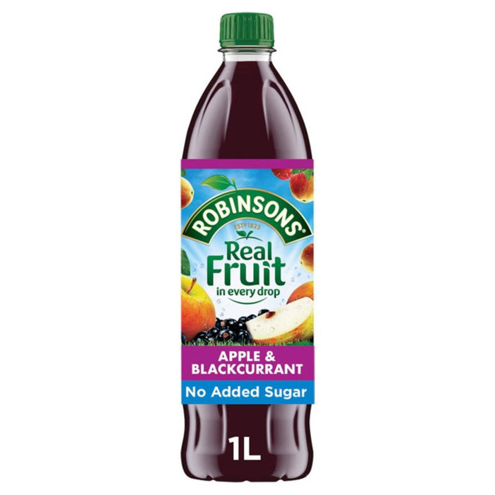Robinsons Apple & Blackcurrant Fruit Squash Drink Real Fruit 1L (Box of 12)