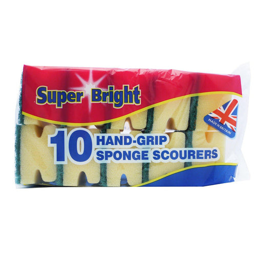 Super-Bright Sponge Scourers - Pack of 10 - myShop.co.uk