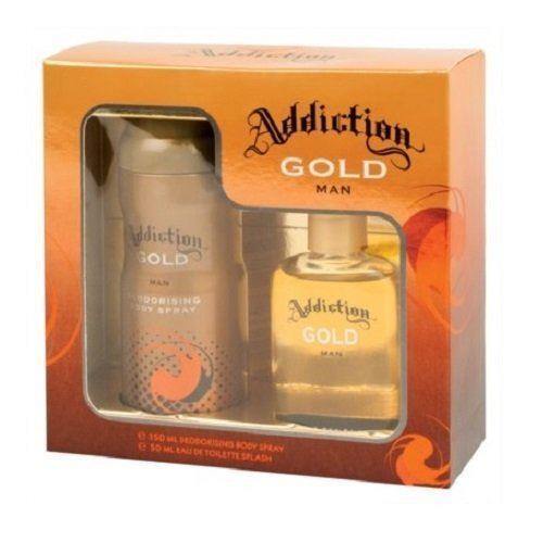 Addiction Gold Body Spray & Aftershave Gift Set