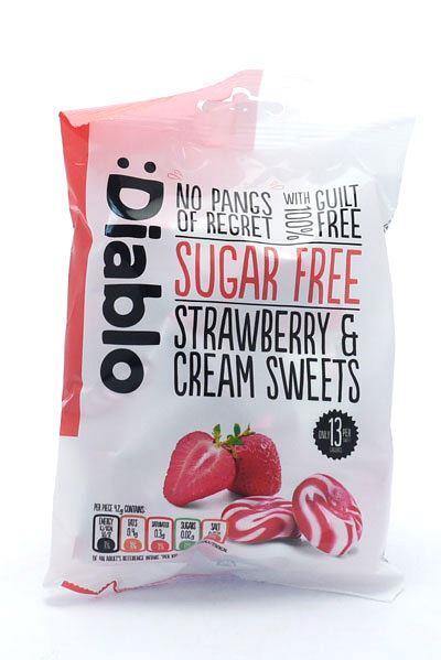 Diablo Sugar Free Strawberry & Cream Sweet 75g (Box of 16) - myShop.co.uk