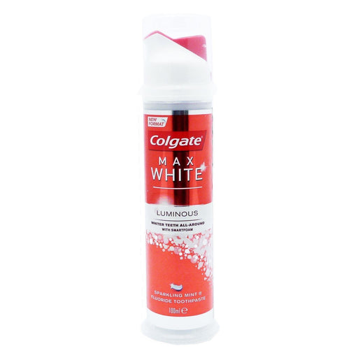 Colgate Toothpaste Max White Luminous Pump 100ml - myShop.co.uk