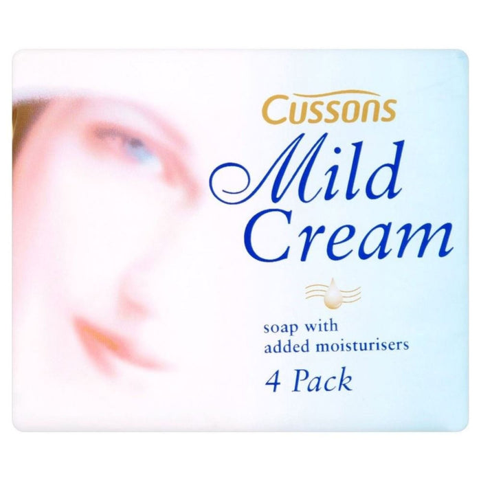 Cussons Mild Cream Soap Bar With Moisturisers 4 Pack 85g