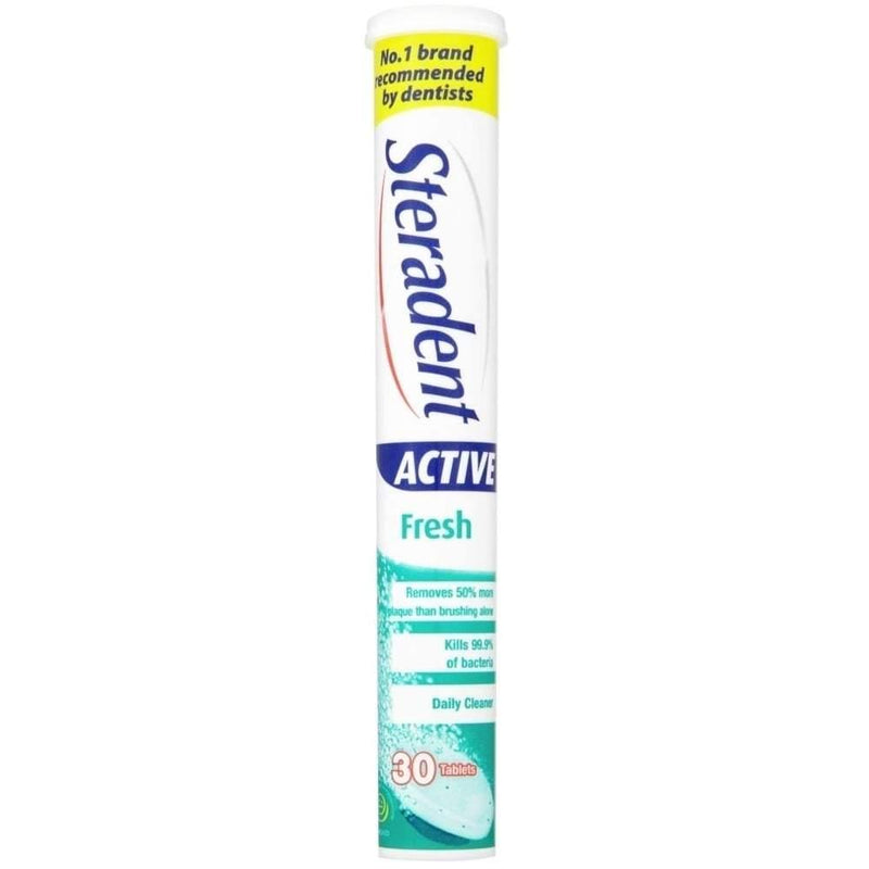 Steradent Active Fresh Denture Daily Cleaner Tablets 30's - myShop.co.uk
