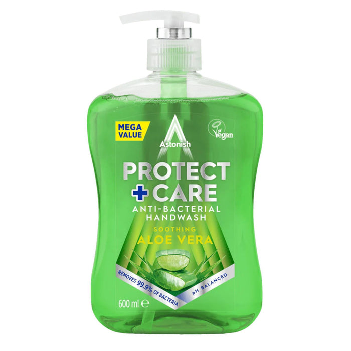 Astonish Protect + Care Anti-Bacterial Soothing Aloe Vera Hand Wash 600ml