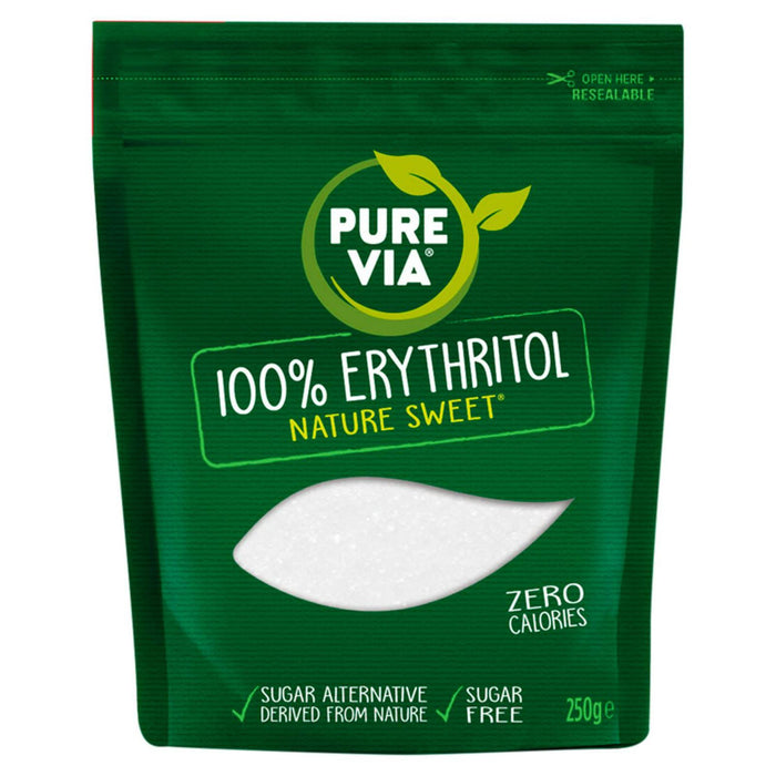Pure Via 100% Erythritol Nature Sweet Low Calorie Sweetener 250g