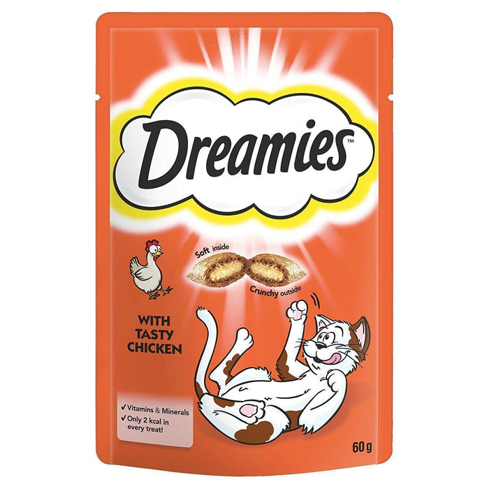 Dreamies Cat Treats with Chicken 60g (Box of 8) - myShop.co.uk