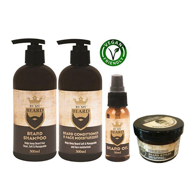 By My Beard Mens Shampoo, Oil, Conditioner & Moisturiser, Plus NEW Beard Styler - myShop.co.uk
