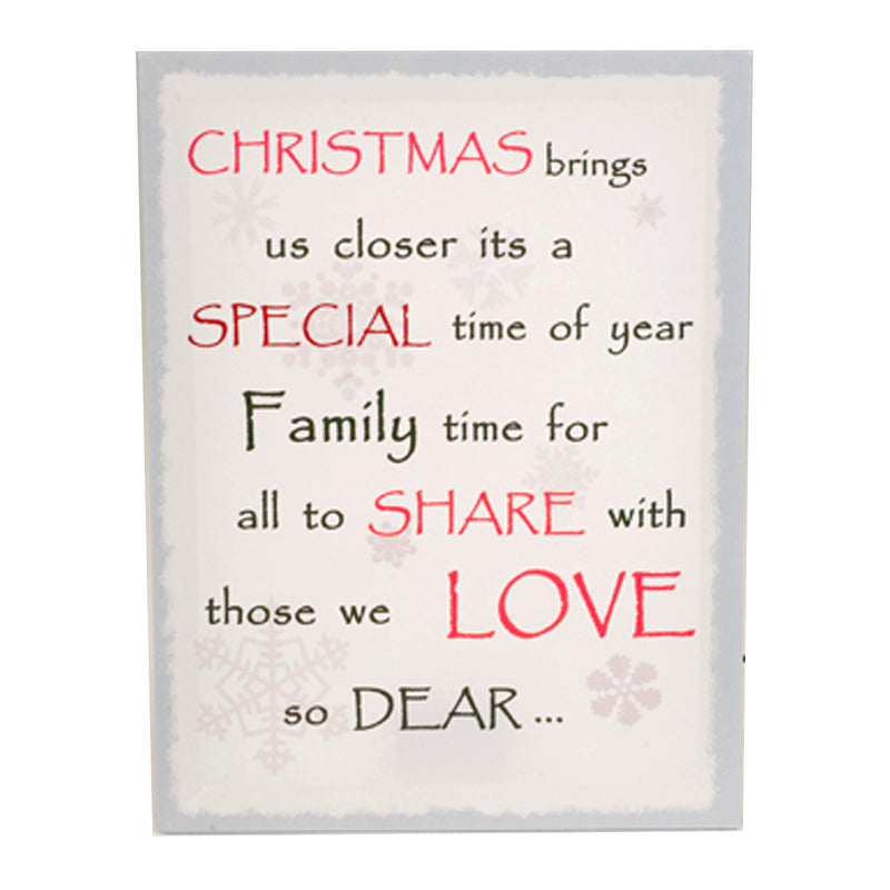 Christmas Twinkling LED Canvas - Christmas brings us closer.