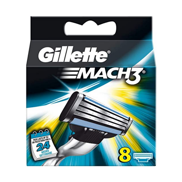 Gillette Mach 3 Razor Blades - 8 Refills
