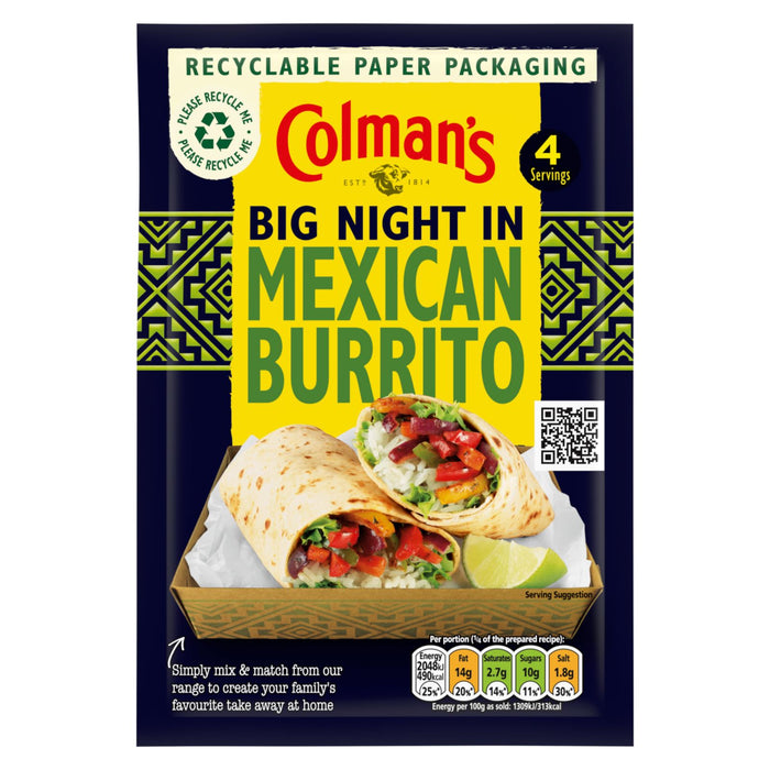 Colman's Big Night In Mexican Burrito Mix 38g
