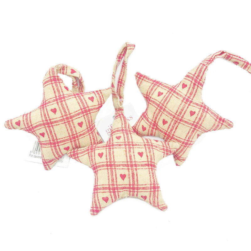 Christmas Tree Hanging Star Decor Burlap Rustic Cloth Ornament - myShop.co.uk